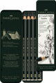 Grafitové ceruzky Castell 9000 Jumbo set 5 - plech, Faber Castell