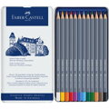 Akvarelové pastelky Goldfaber Aqua set 12 farieb plech, Faber Castell