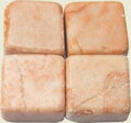 Ružovo‑krémová mozaika z prírodného mramoru (15×15×8mm) – 250g balenie, mosaikstein