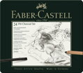 Pitt uhlíkový set 24ks, plech, Faber Castell