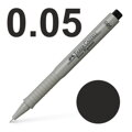 Popisovač Ecco pigment 0,05 mm, čierna, Faber-Castell