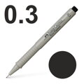 Popisovač Ecco pigment 0,3 mm, čierna, Faber-Castell