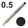 Popisovač Ecco pigment 0,5 mm, čierna, Faber-Castell