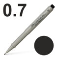 Popisovač Ecco pigment 0,7 mm, čierna, Faber-Castell