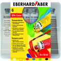 Temperové farby v tube 6 farebné, 18 ml, EBERHARD FABER