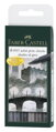 Umelecké perá PITT 6 odtieňov sivej set, Faber Castell