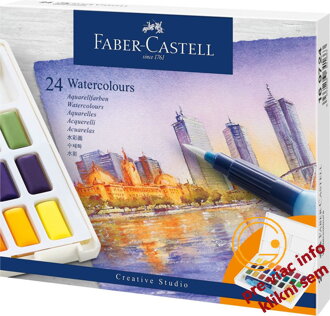 Akvarelové farby set 24 farebné, Faber Castell