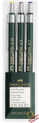 Mechanické ceruzky TK-FINE sada 0,35-0,5-0,7 mm, Faber-Castell
