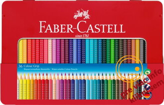 Pastelky akvarelové Colour Grip set 36 farebné v plechu, Faber Castell
