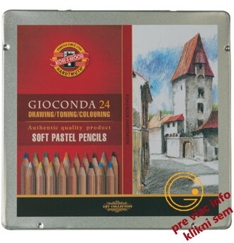 Gioconda pastelové ceruzky 24ks, Koh-i-noor