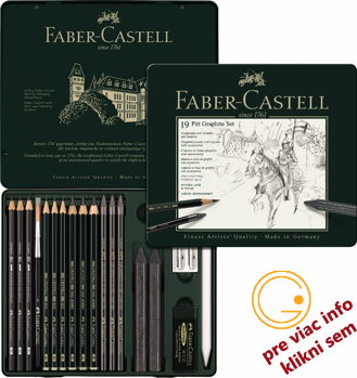 Pitt Grafit set stredný, plechová krabička, Faber Castell