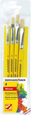 Štetce prírodné set 4 ks (6,8,10,12) štetinový vlas, EBERHARD FABER