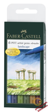 Umelecké perá PITT set 6 Landscape, Faber Castell