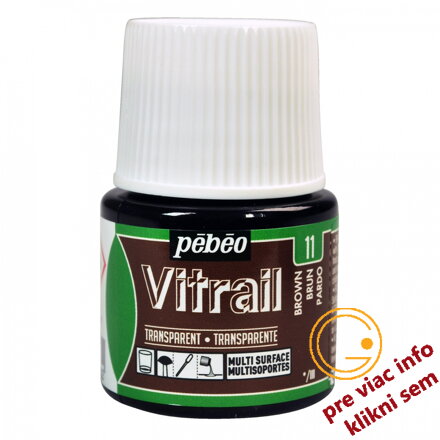 hnedá farba na sklo, Vitrail 45 ml, Pebeo