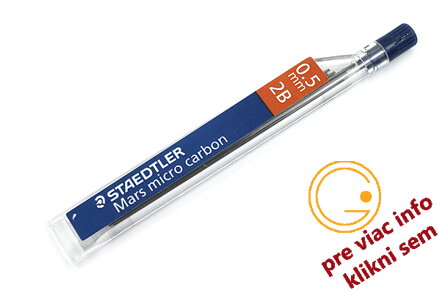 uhlíkové micro tuhy 0,5mm 2B Staedler