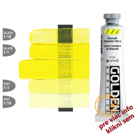 akrylová farba Bismuth Vanadate Yellow 59ml, Golden Heavy Body