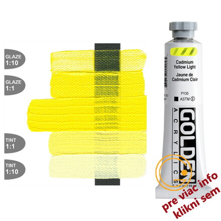akrylová farba Cadmium Yellow Light 59ml, Golden Heavy Body