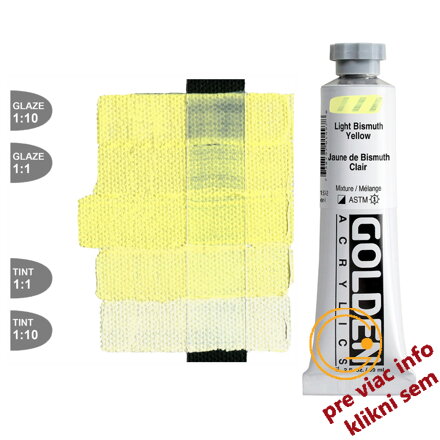 akrylová farba Light Bismuth Yellow 59ml, Golden Heavy Body