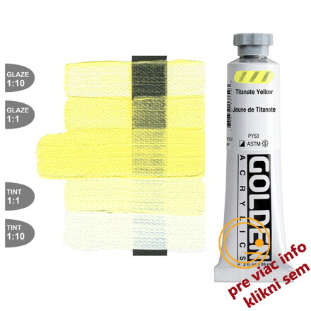 akrylová farba Titanate Yellow 59ml, Golden Heavy Body