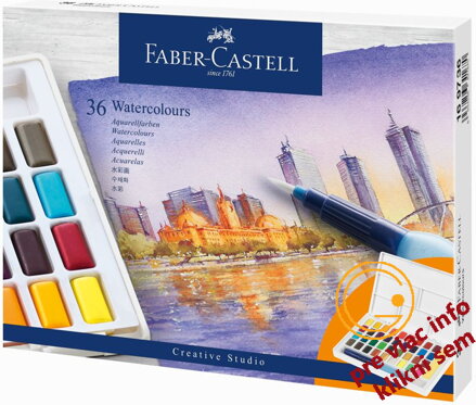 Akvarelové farby set 36 farebné, Faber Castell