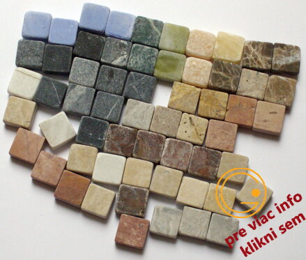 farebný mix mramor 15x15x8mm, 250g mosaikstein