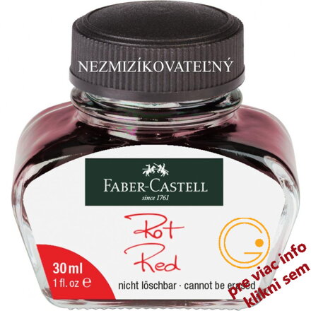 Atrament 30 ml, červený, Faber Castell