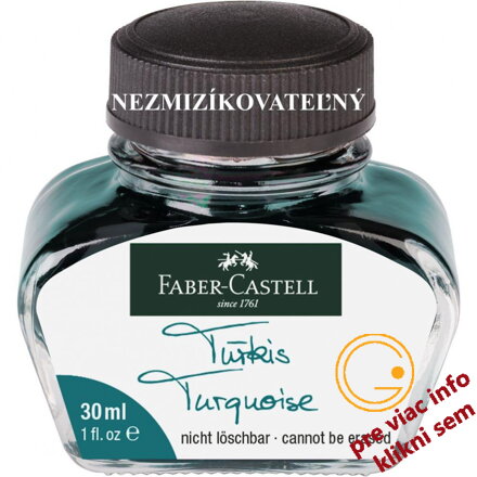 Atrament 30 ml, tyrkysový, Faber Castell