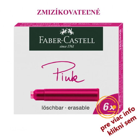 Atramentové bombičky ružové 6 ks, Faber Castell