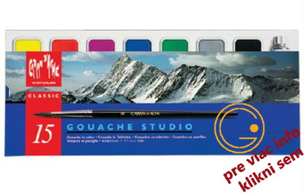 Caran d Ache Classic,  kvaš studio - vodové farby tablety