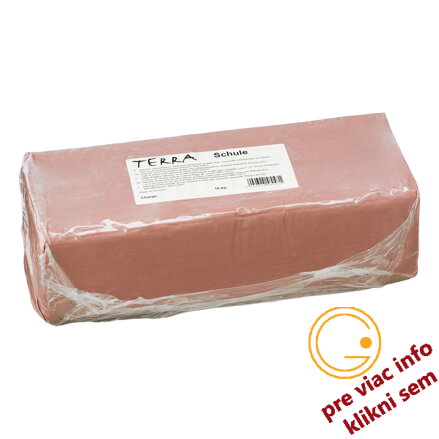školská keramická hlina červená terrakota 10kg, TERRA