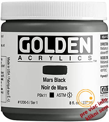 čierna 946ml Heavy Body Acrylics, Golden 