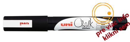 čierny marker 0,9-1,3mm nepriehľadný kriedový Uni Chalk