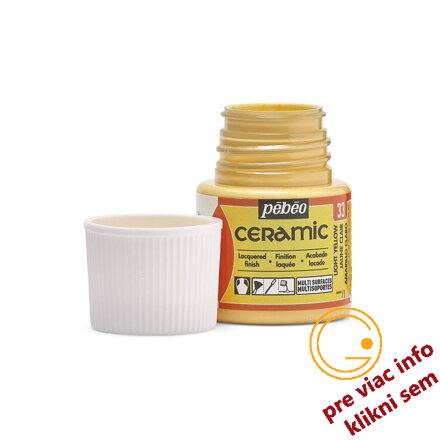 Žltá svetlá farba na keramiku 45 ml, Pébéo Ceramic