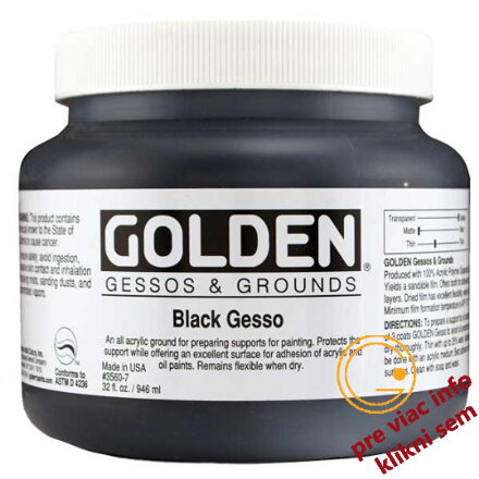 čierne Gesso 946ml, Golden