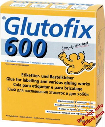 Glutofix 600 - lepidlo na etikety a majstrovanie