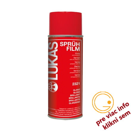 Film s ochranou proti UV lesklý, spray 400ml, Lukas