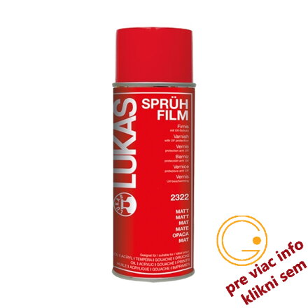 Film s ochranou proti UV matný, spray 400ml, Lukas