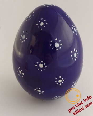 Keramické vajce modré folklór 11cm