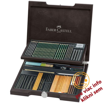 Pitt Monochrome set drevená kazeta, Faber Castell