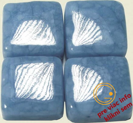 Azul Macauba blue (umelý mramor) 15x15x8mm, 0,7kg mosaikstein