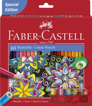 Pastelky Castell 60 farebné set, Faber Castell
