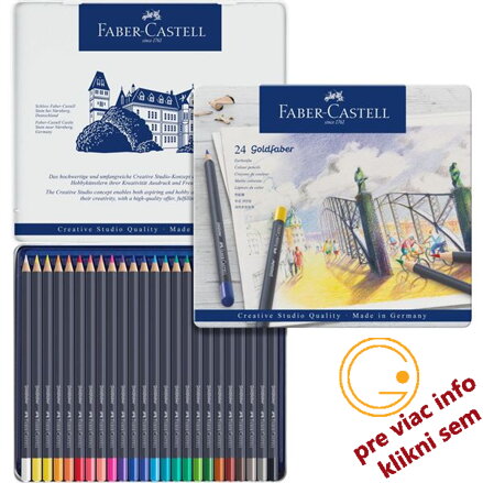 Pastelky Goldfaber permanent set - plech 24 farebné, Faber Castell