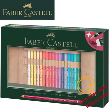 Pastelky Polychromos - 30 ks set - rolka, Faber Castell