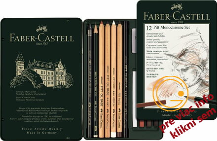 Pitt Monochrome set 12ks plech, Faber Castell