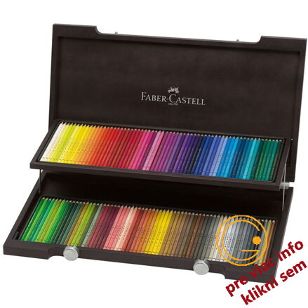 Pastelky Polychromos set 120 ks, drevená kazeta, Faber Castell