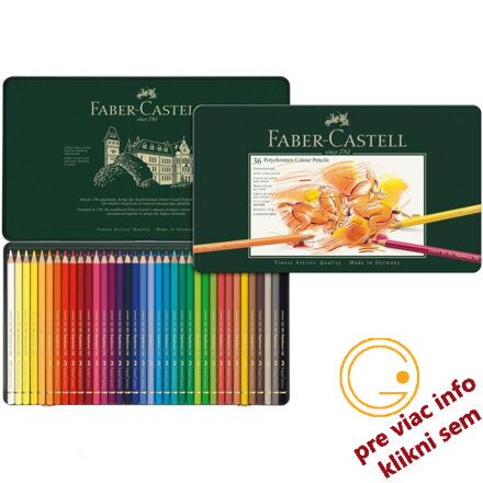 Pastelky Polychromos - 36 ks plech set, Faber Castell