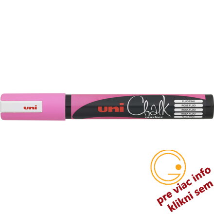 ružový marker 1,8-2,5mm nepriehľadný kriedový Uni Chalk