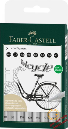 Set popisovačov Ecco pigment, 8-dielny, Faber-Castell
