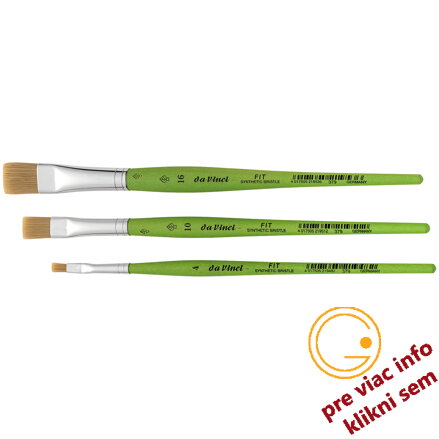 Sada štetcov Fit for Hobby, syntetické, 3 ks da Vinci