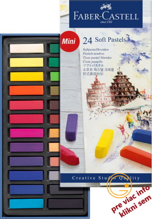 Suchý pastel Gofa set 24-farebný mini, Faber-Castell